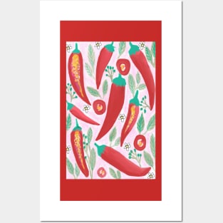 Red Hot chillies Posters and Art